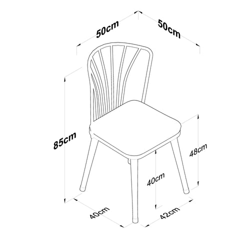 Set Scaune Bucătărie BROOK 2 bucăți, Opțiuni culoare
