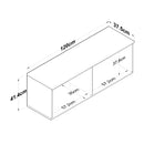 Dulap de perete ANGORA 4 uși 120 x 41 cm, Opțiuni culoare - Maroom