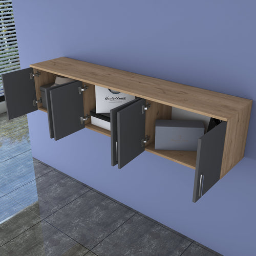 Dulap de perete ANGORA 6 uși 180 x 41 cm, Opțiuni culoare