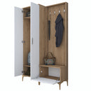 Set mobilier hol ANGORA CR 3 uși, 120x199x38 cm, cuier și pantofar, Opțiuni culoare