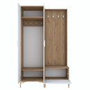 Set mobilier hol ANGORA CR 3 uși, 120x199x38 cm, cuier și pantofar, Opțiuni culoare