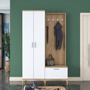 Set mobilier hol ANGORA CR 3 uși, 120x199x38 cm, cuier și pantofar, Opțiuni culoare