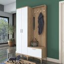 Set mobilier hol ANGORA CR 3 uși, 120x199x38 cm, cuier și pantofar, Opțiuni culoare