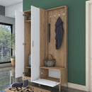 Set mobilier hol ANGORA CR 3 uși, 120x199x38 cm, cuier și pantofar, Opțiuni culoare