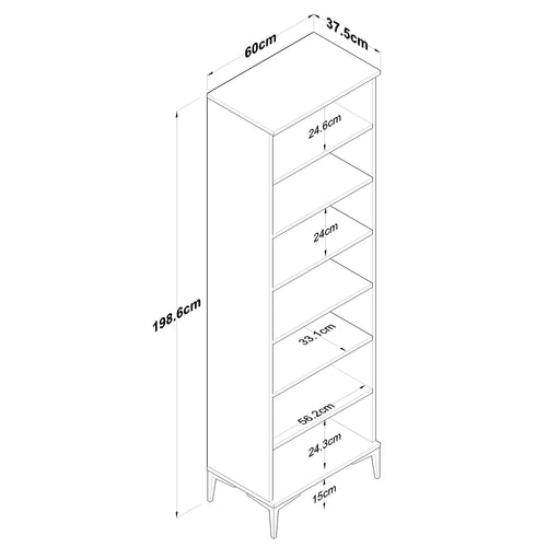 Pantofar ANGORA RF 2 uși 60 x 199 cm, Opțiuni culoare - Maroom