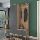 Set mobilier hol ANGORA CR 3 uși, 120x199x38 cm, cuier și pantofar, Opțiuni culoare