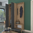 Set mobilier hol ANGORA CR 3 uși, 120x199x38 cm, cuier și pantofar, Opțiuni culoare
