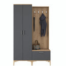 Set mobilier hol ANGORA CR 3 uși, 120x199x38 cm, cuier și pantofar, Opțiuni culoare