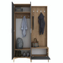 Set mobilier hol ANGORA CR 3 uși, 120x199x38 cm, cuier și pantofar, Opțiuni culoare