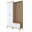 Set mobilier hol ANGORA RF 3 uși, 120x199x38 cm, cuier și pantofar, Opțiuni culoare