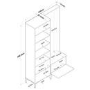 Set mobilier hol ANGORA RF 3 uși, 120x199x38 cm, cuier și pantofar, Opțiuni culoare - Maroom