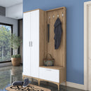 Set mobilier hol ANGORA RF 3 uși, 120x199x38 cm, cuier și pantofar, Opțiuni culoare