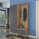 Set mobilier hol ANGORA RF 3 uși, 120x199x38 cm, cuier și pantofar, Opțiuni culoare