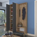 Set mobilier hol ANGORA RF 3 uși, 120x199x38 cm, cuier și pantofar, Opțiuni culoare