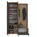 Set mobilier hol ANGORA RF 3 uși, 120x199x38 cm, cuier și pantofar, Opțiuni culoare