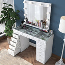 Masă de toaleta cu oglindă iluminată LED DIANA 13 sertare 120 x 45 cm, LED inclus - Maroom