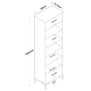 Dulap Bucătărie ANGORA RF 2 uși, 7 rafturi 60 x 199 cm, Opțiuni culoare - Maroom