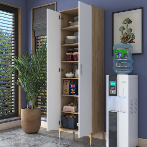 Dulap Bucătărie ANGORA RF 2 uși, 7 rafturi 60 x 199 cm, Opțiuni culoare