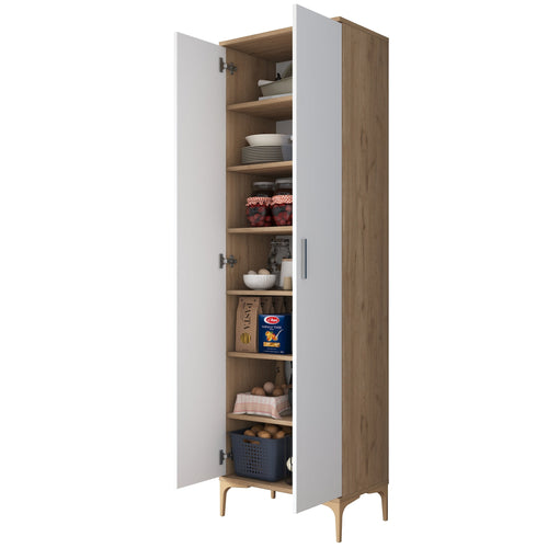 Dulap Bucătărie ANGORA RF 2 uși, 7 rafturi 60 x 199 cm, Opțiuni culoare