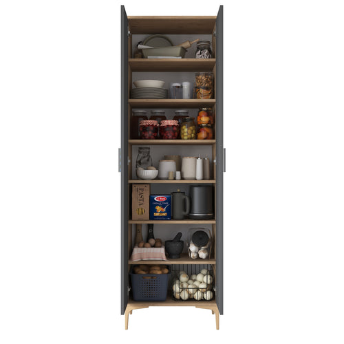 Dulap Bucătărie ANGORA RF 2 uși, 7 rafturi 60 x 199 cm, Opțiuni culoare