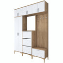 Set mobilier hol ANGORA CR 12 uși, 180x240x38 cm, cuier și pantofar, Opțiuni culoare