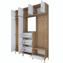 Set mobilier hol ANGORA CR 12 uși, 180x240x38 cm, cuier și pantofar, Opțiuni culoare