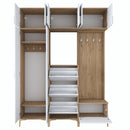 Set mobilier hol ANGORA CR 12 uși, 180x240x38 cm, cuier și pantofar, Opțiuni culoare