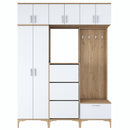 Set mobilier hol ANGORA CR 12 uși, 180x240x38 cm, cuier și pantofar, Opțiuni culoare