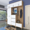 Set mobilier hol ANGORA CR 12 uși, 180x240x38 cm, cuier și pantofar, Opțiuni culoare