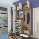 Set mobilier hol ANGORA CR 12 uși, 180x240x38 cm, cuier și pantofar, Opțiuni culoare