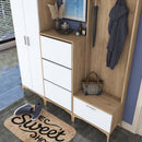 Set mobilier hol ANGORA CR 12 uși, 180x240x38 cm, cuier și pantofar, Opțiuni culoare