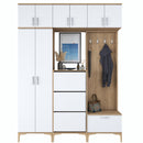 Set mobilier hol ANGORA CR 12 uși, 180x240x38 cm, cuier și pantofar, Opțiuni culoare