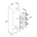 Set mobilier hol ANGORA CR 5 uși, 120x199x38 cm, cuier și pantofar, Opțiuni culoare - Maroom