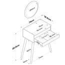 Masă de toaleta ZELDA 2 sertare 74 x 37 cm - Maroom