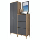 Set mobilier hol ANGORA CR 5 uși, 120x199x38 cm, cuier și pantofar, Opțiuni culoare