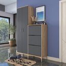 Set mobilier hol ANGORA CR 5 uși, 120x199x38 cm, cuier și pantofar, Opțiuni culoare