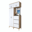 Set mobilier hol ANGORA CR 9 uși, 120x240x38 cm, cuier și pantofar - Maroom