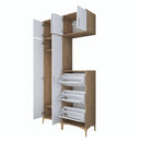 Set mobilier hol ANGORA CR 9 uși, 120x240x38 cm, cuier și pantofar - Maroom