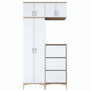 Set mobilier hol ANGORA CR 9 uși, 120x240x38 cm, cuier și pantofar - Maroom