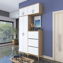 Set mobilier hol ANGORA CR 9 uși, 120x240x38 cm, cuier și pantofar - Maroom