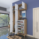 Set mobilier hol ANGORA CR 9 uși, 120x240x38 cm, cuier și pantofar - Maroom