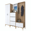 Set mobilier hol ANGORA CR 6 uși, 180x199x38 cm, cuier și pantofar, Opțiuni culoare