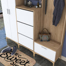 Set mobilier hol ANGORA CR 6 uși, 180x199x38 cm, cuier și pantofar, Opțiuni culoare