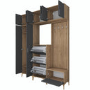 Set mobilier hol ANGORA CR 12 uși, 180x240x38 cm, cuier și pantofar, Opțiuni culoare