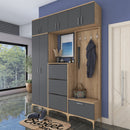 Set mobilier hol ANGORA CR 12 uși, 180x240x38 cm, cuier și pantofar, Opțiuni culoare