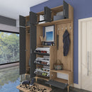 Set mobilier hol ANGORA CR 12 uși, 180x240x38 cm, cuier și pantofar, Opțiuni culoare