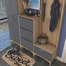 Set mobilier hol ANGORA CR 12 uși, 180x240x38 cm, cuier și pantofar, Opțiuni culoare