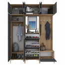 Set mobilier hol ANGORA CR 12 uși, 180x240x38 cm, cuier și pantofar, Opțiuni culoare