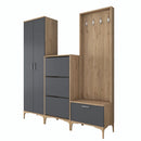 Set mobilier hol ANGORA CR 6 uși, 180x199x38 cm, cuier și pantofar, Opțiuni culoare