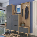 Set mobilier hol ANGORA CR 6 uși, 180x199x38 cm, cuier și pantofar, Opțiuni culoare